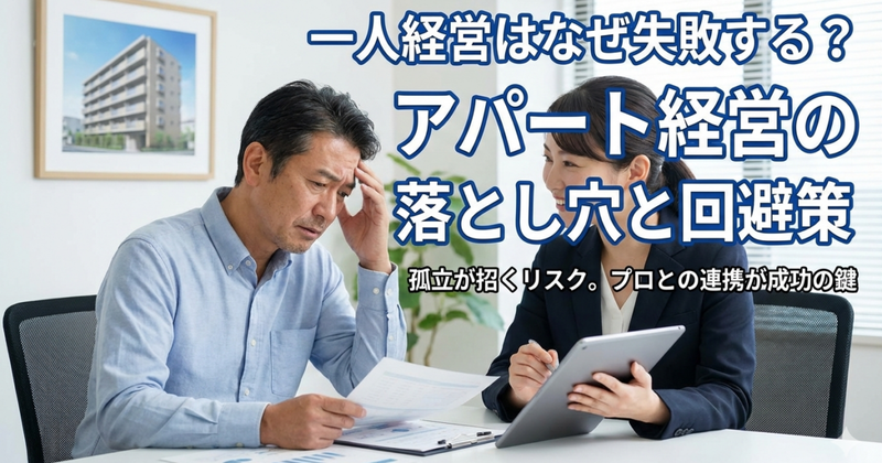なぜ一人で始めたアパート経営は失敗しやすいのか？個人判断が招く落とし穴