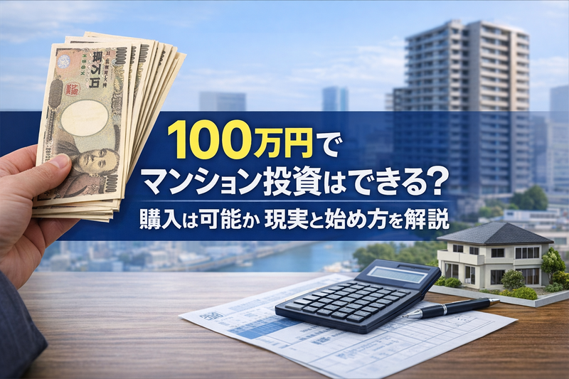 100万円でマンション投資はできる？購入は可能か現実と始め方を解説