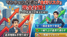 マンション投資の金利リスクの安全対策のイラスト画像
