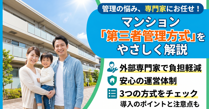 マンション管理の第三者管理方式｜仕組みと3つの方式をやさしく解説